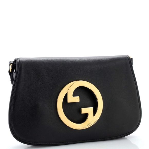 Gucci Blondie NM Chain Flap Bag Leather Small Black - Picture 2 of 8